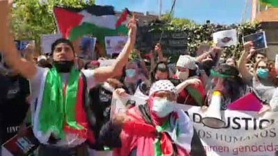 ispanya - MADRİD - İspanya'da Filistin'e destek gösterisi Videosu