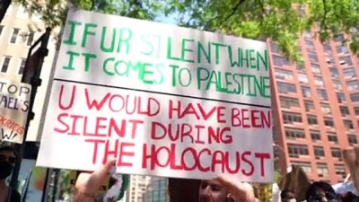 NEW YORK - İsrail Başkonsolosluğu önünde Filistin'e destek için gösteri yapıldı