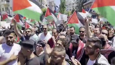 isgal - RAMALLAH - Batı Şeria'da, Gazze'ye destek gösterisi Videosu