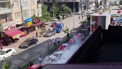 arac konvoyu -  Asker uğurlamasında dumanlar yükseldi Videosu