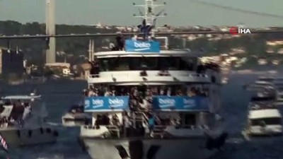 tezahur - Beşiktaş’a donanma eşlik etti! Videosu
