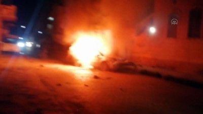 CERABLUS - Suriye'nin Cerablus ilçesinde eş zamanlı bombalı terör saldırılarında 2 kişi yaralandı