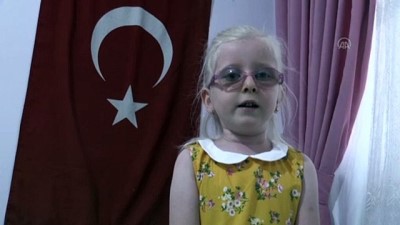 IĞDIR - 4 yaşındaki Hira, Atatürk'ün Gençliğe Hitabesi'ni ezbere okuyarak 19 Mayıs'ı kutladı