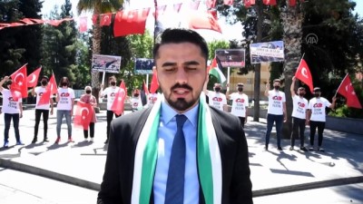grup genc - KAHRAMANMARAŞ - İsrail'in Mescid-i Aksa'ya ve Filistinlilere yönelik saldırılarına bayraklı tepki Videosu
