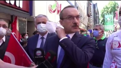 kiyam - KOCAELİ - Kocaeli Valisi Seddar Yavuz, esnaf ve vatandaşlara Türk bayrağı hediye etti Videosu