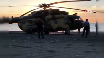  Acil iniş yapan helikopterin askeri personelinin sağlık durumu iyi