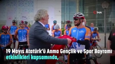 yas siniri - AFAD bisikletçileri Samsun'a ulaşarak 19 Mayıs etkinliklerine katıldı Videosu