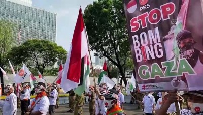 CAKARTA - Endonezya'da Filistin'e destek gösterisi