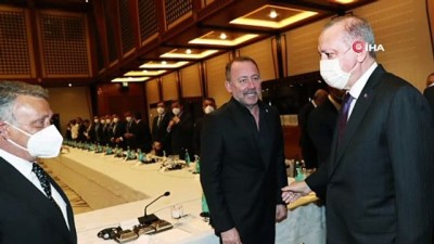  Cumhurbaşkanı Erdoğan, Beşiktaş Futbol Takımı'nı kabul etti