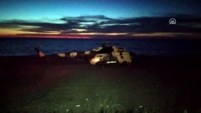 tatbikat - GİRESUN - Azerbaycan'a ait askeri helikopter teknik nedenle Giresun sahiline zorunlu iniş yaptı (2) Videosu