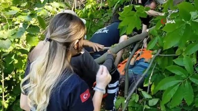 Ordu’da kestiği ağacın altına kalan yaşlı şahıs, 112 ekiplerince kurtarıldı