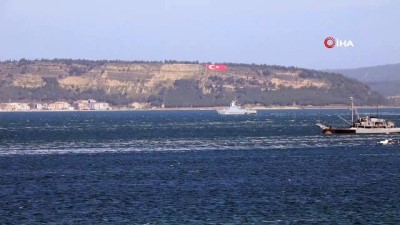 turk bayragi -  Rus savaş gemisi 'Vasily Bykov' Çanakkale Boğazı’ndan geçti Videosu