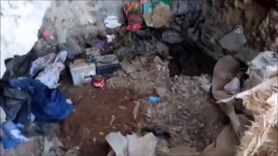 teroristler - ANKARA - Pençe operasyonlarında tespit edilen mağara kullanılamaz hale getirildi Videosu
