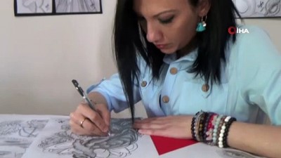 portre -  Kütahyalı sanatçı yeteneğini 35 yaşından sonra keşfetti Videosu