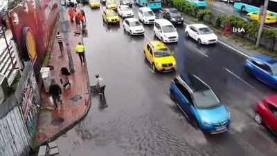 su taskini -  Zincirlikuyu'da yoğun yağış su taşkınına neden oldu Videosu