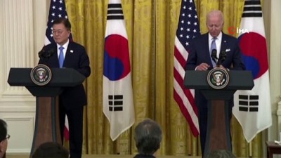  - Biden, Beyaz Saray'da Güney Koreli mevkidaşı Moon'u ağırladı
- Biden: 'Kuzey Kore konusunda ikimiz de derinden endişeliyiz'