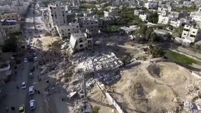 insansiz hava araci - GAZZE - AA Gazze'de İsrail saldırıları sonucu meydana gelen yıkımı havadan görüntüledi Videosu