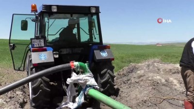 kuyular -  Ağrılı çiftçiler kuraklık nedeniyle kendi imkanlarıyla sulama yapmaya başladı Videosu