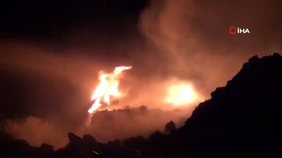 hayvan pazari -  Tavşanlı'daki moloz çöplüğünde yangın Videosu