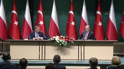 ANKARA - Cumhurbaşkanı Erdoğan-Polonya Cumhurbaşkanı Duda ortak basın toplantısı - Polonya Cumhurbaşkanı Duda (3)