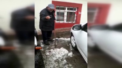 kar surprizi -  Ardahan'da dolu yağışı...Şiddetli fırtına seralara zarar verdi, ağaçları devirdi Videosu