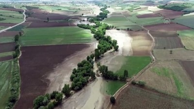 BURSA - Kuvvetli sağanaktan zarar gören ekili arazilerde zarar tespiti yapılıyor