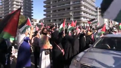 CAPE TOWN - İsrail'in Filistinlilere yönelik saldırıları Güney Afrika'nın Cape Town kentinde protesto edildi
