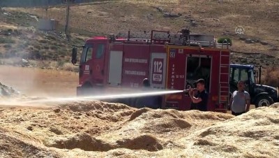 HATAY - Yangında 10 ton saman yandı