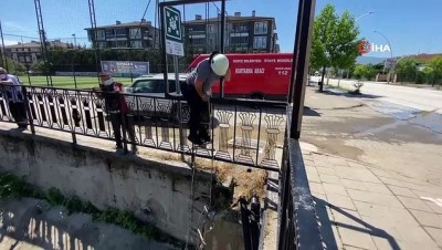goreme -  Köpek korkusundan sığındığı köprü altında mahsur kaldı Videosu