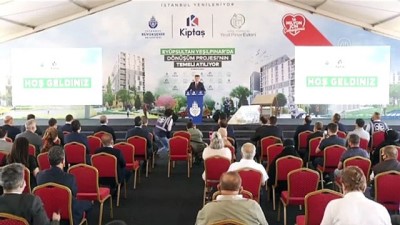 kentsel donusum projesi - İSTANBUL - Eyüpsultan Yeşilpınar kentsel dönüşüm alanında ilk temel atıldı Videosu