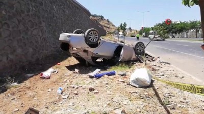 direksiyon -  Şanlıurfa’da otomobil takla attı: 2 yaralı Videosu