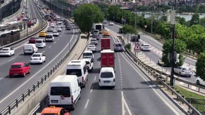 toplu tasima - İSTANBUL - Sokağa çıkma kısıtlaması sonrası trafik yoğunlaştı Videosu