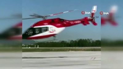 ambulans helikopter - 43 gündür korona tedavisi gören Eriş, helikopterle İzmir’e sevk edildi Videosu