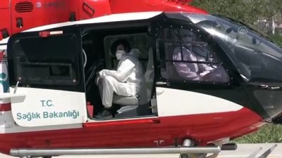 SİVAS - Ambulans helikopter Kovid-19 hastası için havalandı