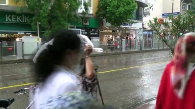 yagmur suyu -  Eskişehir’de aniden başlayan sağanak yağmur hayatı felç etti Videosu