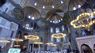 sofya - İSTANBUL - Cumhurbaşkanı Erdoğan, Ayasofya-i Kebir Camii'nde hafızların icazet törenine katıldı (3) Videosu