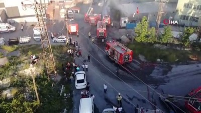  Arnavutköy’de kumaş fabrikasında korkutan yangın