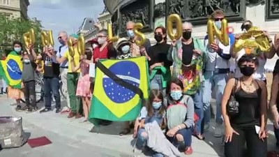 hukumet karsiti -  - Fransa’da Brezilya’daki hükümet karşıtı protestolara destek Videosu
