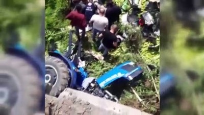 korkuluk -  Amasya’da traktör köprüden Yeşilırmak Nehri'ne uçtu Videosu