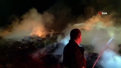  Karabük’te şehir çöplüğünde yangın çıktı