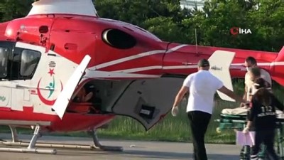 ambulans helikopter -  Ağaçtan düşüp ambulans helikopterle hastaneye sevk edilen çiftçi devlete teşekkür etti Videosu