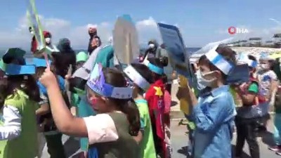 dunya cevre gunu -  Göl kıyısında yürüyüş yapan öğrenciler ‘Beyşehir Gölü kurumasın, hayat durmasın’ dedi Videosu