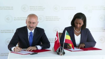bakanlik - İSTANBUL - Türkiye ile Etiyopya arasında ulaştırma alanında imza töreni imzalandı Videosu