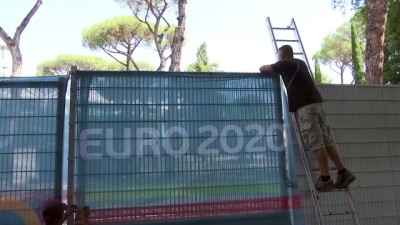 italya - ROMA - EURO 2020'nin açılış maçı için Roma Olimpiyat Stadı'nda son hazırlıklar yapılıyor Videosu