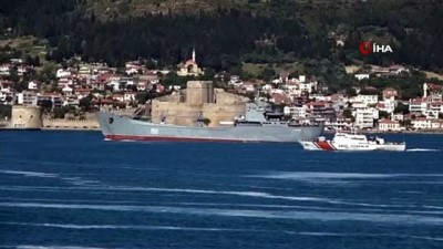 savas gemisi -  Rus savaş gemileri peş peşe Çanakkale Boğazı’ndan geçti Videosu