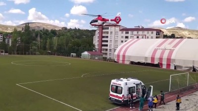 ambulans helikopter -  İnşaattan düşen işçi ambulans helikopterle sevk edildi Videosu