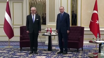 cekim - BRÜKSEL - Cumhurbaşkanı Erdoğan, Letonya Cumhurbaşkanı Levits ile görüştü Videosu