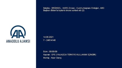 BRÜKSEL - NATO Zirvesi - Cumhurbaşkanı Erdoğan, ABD Başkanı Biden'la toplantı öncesi sohbet etti (2)