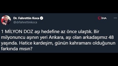  24 saatte 1 milyon 240 311 kişi aşı oldu