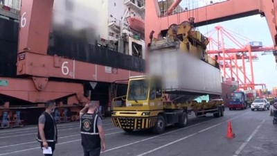 yazili aciklama - MERSİN - Mersin Limanı'nda 1 ton kokain ele geçirildi (4) Videosu